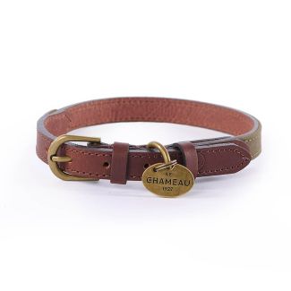 Le Chameau Waxed Cotton/Leather Dog Collar
