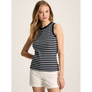 Joules Womens Harbour Vest Top- Navy/Cream Stripe