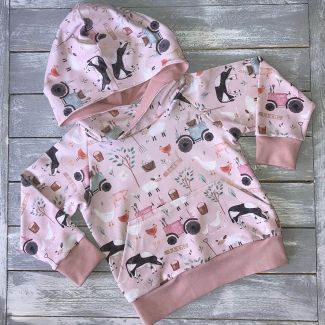 Handmade By Jade Pink Farm Kids Hoodie