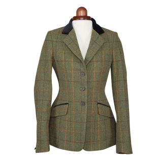 Shires Ladies Aubrion Saratoga Tweed Jacket Red/Yellow/Blue Check