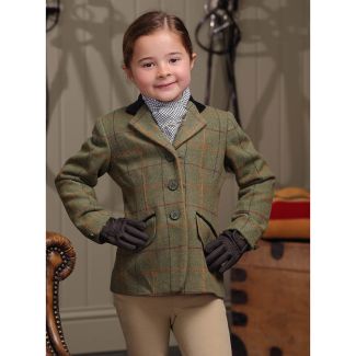 Shires Childrens Aubrion Saratoga Tweed Jacket Red/Yellow/Blue Check