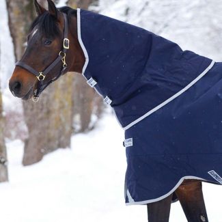 Horseware Rambo Original 150g Turnout Rug Hood Navy/Silver