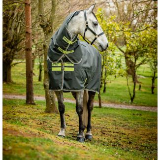 Horseware Amigo Hero Ripstop Plus 100g Turnout Rug Lime/Navy & Shadow