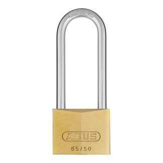 ABUS 65 Series Brass Key Padlock 50mm (Long Shackle)