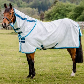 Horseware Amigo Aussie Allrounder Fly Rug Blue Check/Electric Blue & Navy