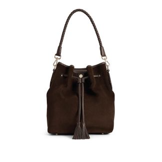Fairfax & Favor Bibury Bucket Leather Bag-Chocolate