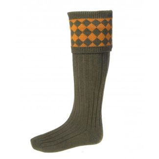 House of Cheviot Mens Chessboard Country Socks
