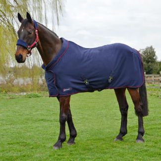 Hy Equestrian DefenceX System Deluxe Fleece Rug Navy/Red