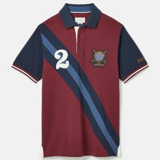 Joules Mens Embellished Polo Top Port
