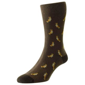 HJ Socks Mens Fox Motif Socks 