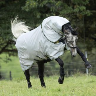 Horseware Rambo Duo Turnout Rug Bundle Grey/Teal, Gold & Navy