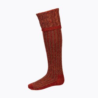 House of Cheviot Mens Reiver Socks & Garter Ties Firethorn