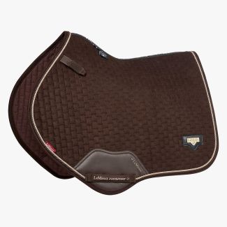 LeMieux Puissance Suede Close Contact Saddle Pad-Brown-Large