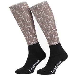 LeMieux Adult Florence Footsie Socks Walnut