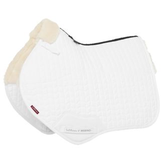 LeMieux Merino+ Half Lined Close Contact Saddle Pad White/Natural