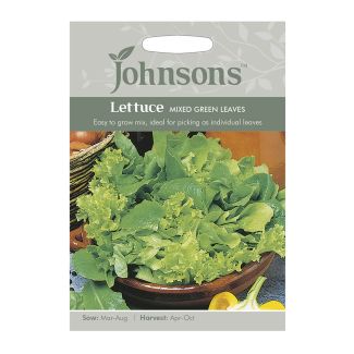 Johnsons Lettuce Mixed Green Leaves Seeds