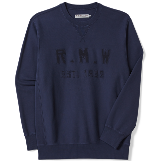 RM Williams Mens Stencil Crewneck Sweatshirt Midnight