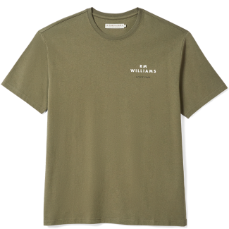 RM Williams Mens Minimal T-Shirt Military