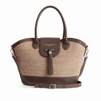 Fairfax & Favor Windsor Basket Leather Bag Tan