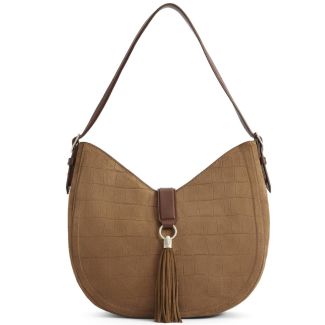 Fairfax & Favor Langham Suede Hobo Bag- Tan