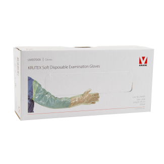 Krutex Arm Length Green Disposable Examination Gloves (100)
