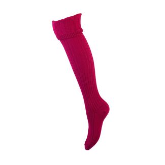 House of Cheviot Lady Glenmore Socks- Fuchsia