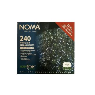 Noma 240 White LED Easy Timer String Lights - Chelford Farm Supplies