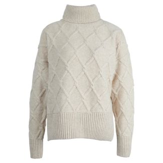 Barbour Womens Perch Roll Neck Cable Knit Jumper