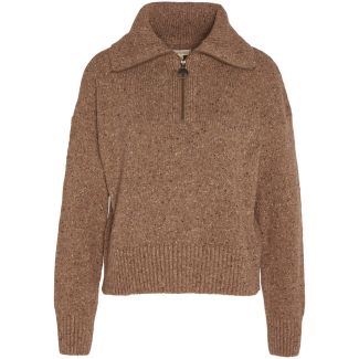 Barbour Womens Lavensdale ½ Zip Knitted Jumper Honey