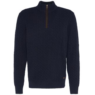 Barbour Mens Ramsden ½ Zip Knitted Jumper Navy