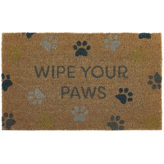 My Mat Printed Wipe Your Paws Coir Mat 50X75cm