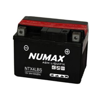 Numax AGM Liquifix Lead Acid Rechargeable Motorcycle Battery 12V 3Ah (YTX4L-BS)