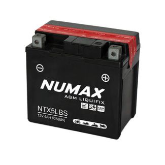 Numax AGM Liquifix Lead Acid Rechargeable Motorcycle Battery 12V 4Ah (YTX5L-BS)