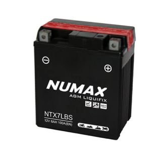 Numax AGM Liquifix Lead Acid Rechargeable Motorcycle Battery 12V 6Ah (YTX7L-BS)