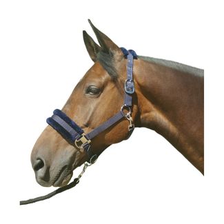 Hy Equestrian Faux Fur Padded Headcollar & Leadrope