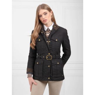 Fairfax & Favor Womens Sadie Safari Wax Jacket Black