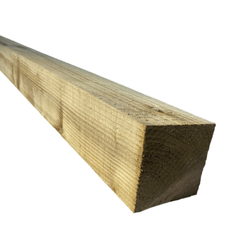 Sawn Timber Post Treated Brown 100mm (W) x 100mm (D) x 2.4m (L)