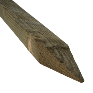 Sawn Timber Post Treated Green 125mm (W) x 75mm (D) x 1.8m (L)-Pointed