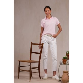 Beaumont & Bear Womens Beadon Polo Shirt Powder Pink