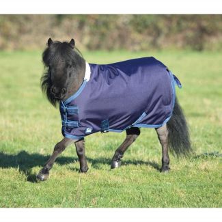 Shires Tempest Original 200g Mini Turnout Rug Navy/Turquoise - Chelford Farm Supplies