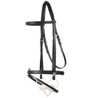 Stubben Leitrim Snaffle Combined Noseband Bridle Black