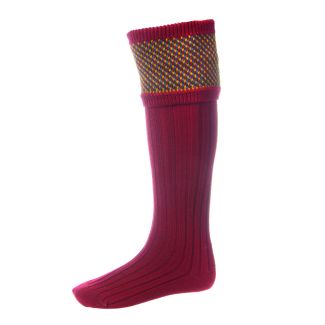 House of Cheviot Mens Tayside Brick Red Socks