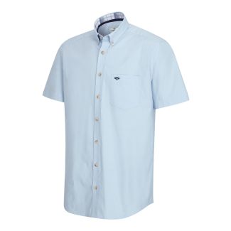 Hoggs of Fife Mens Tolsta Short Sleeve Cotton Stretch Plain Shirt