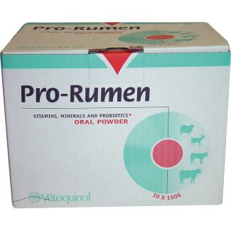 Vetoquinol Pro Rumen Oral Powder Sachets 1 x 150gm - Chelford Farm Supplies