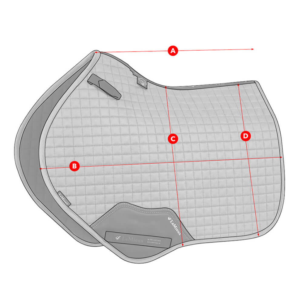 LeMieux Close Contact Saddle Pad Size Guide