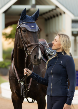 Horse and Rider in LeMieux Navy Colour Collection