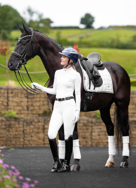 Horse and Rider in LeMieux White Colour Collection